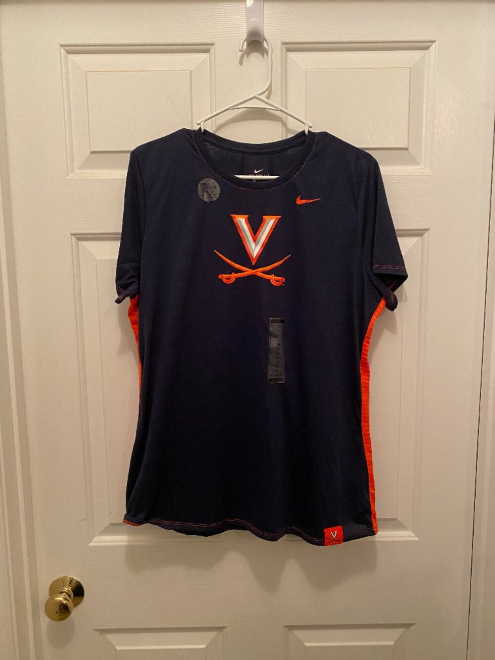 Virginia UVA Cavaliers Football Team Issued Nike Athletic Cut T-Shirt XL NWT